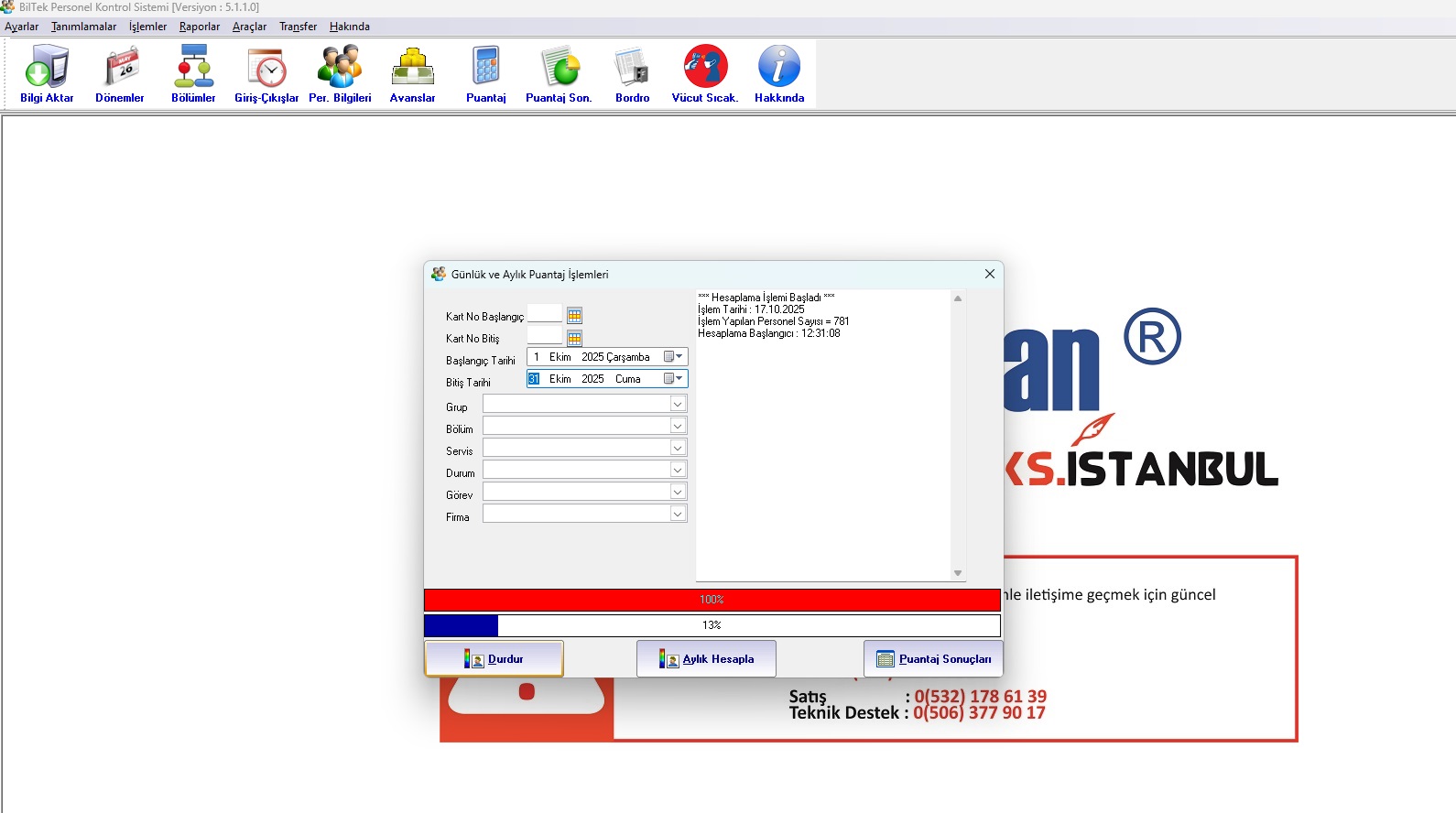 Personel Devam Kontrol Sistemi PDKS 